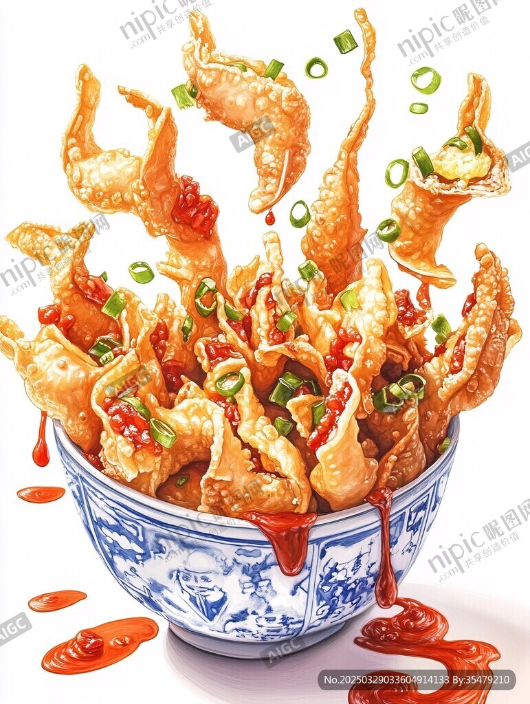 美味虎皮鳳爪溢出碗中