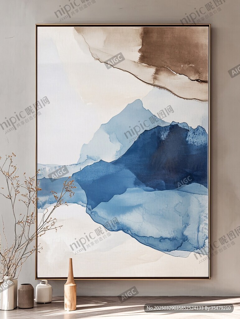 抽象山水裝飾畫 藝術氛圍濃