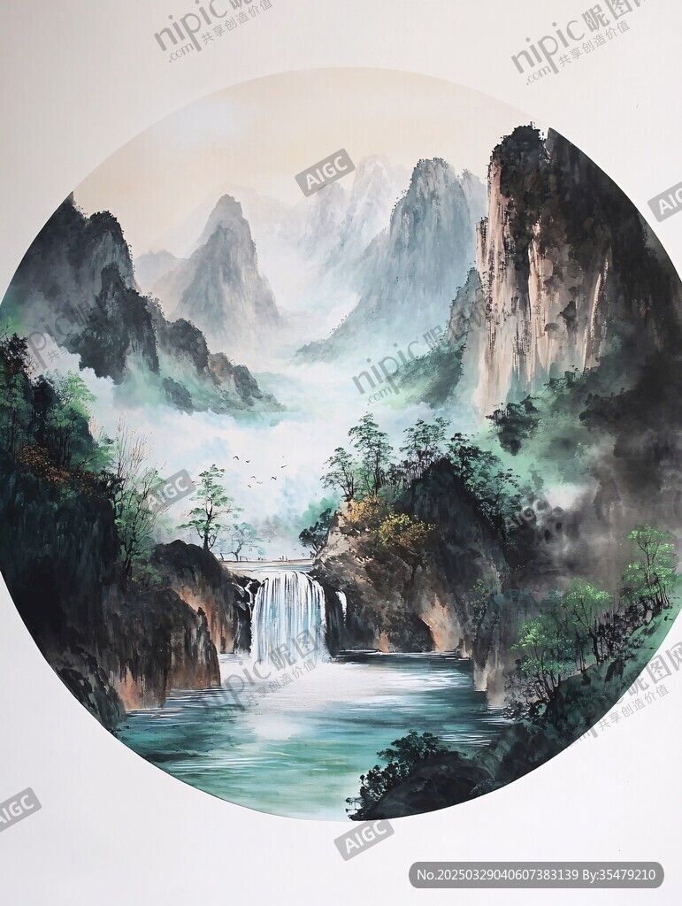 水墨山水間的詩意自然
