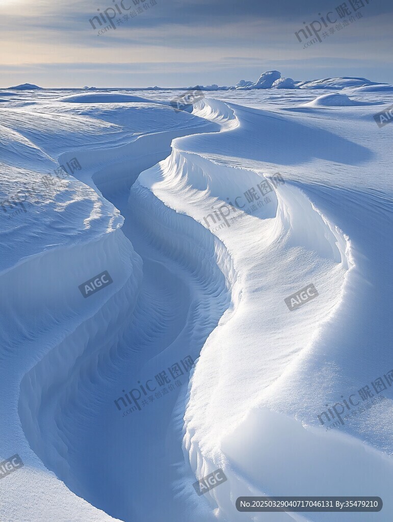 極地雪海的優(yōu)美紋理