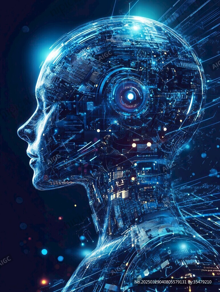 科技感人工智能頭像