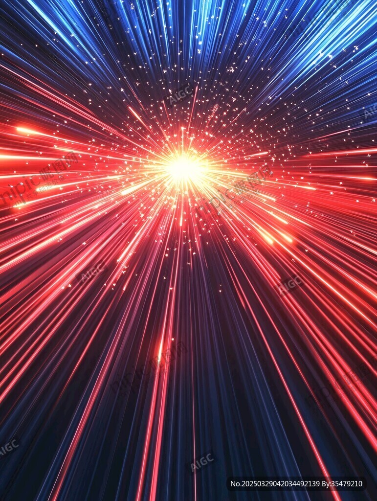 炫彩光線爆發(fā)特效背景圖