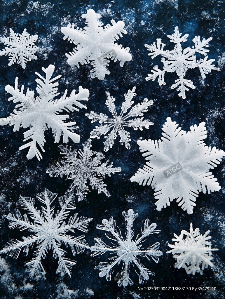 夢幻雪花 冬日純凈之美