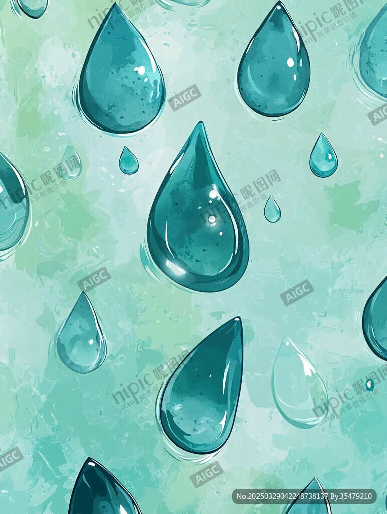 清新水滴水彩風(fēng)格背景圖