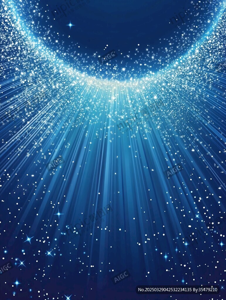 夢幻藍色星空粒子背景