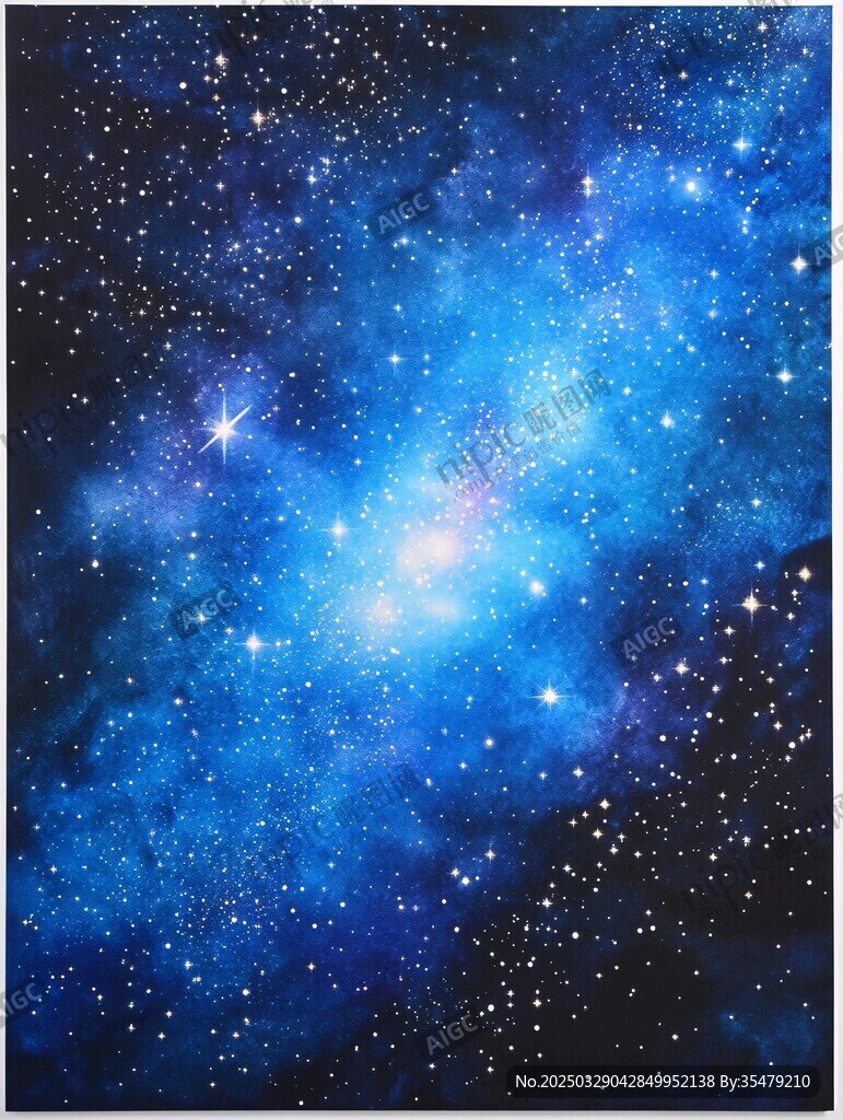 夢幻藍(lán)色星空璀璨圖景