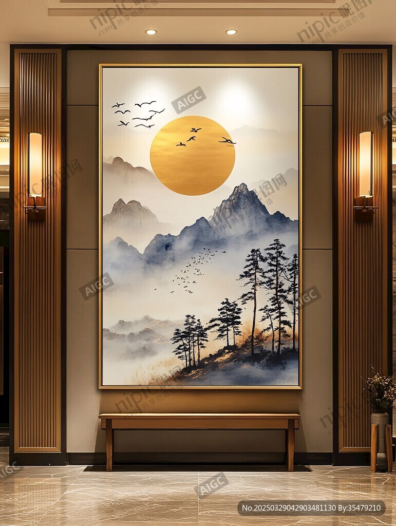 中式山水掛畫 盡顯雅致