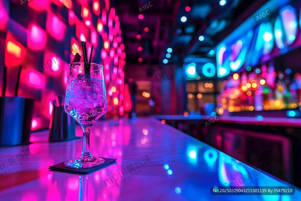 酒吧內(nèi)的絢麗酒杯
