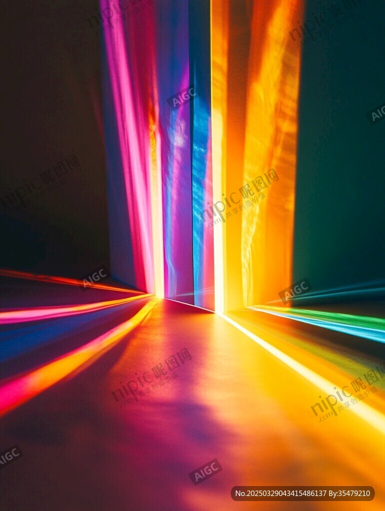 炫彩光線營造夢幻通道