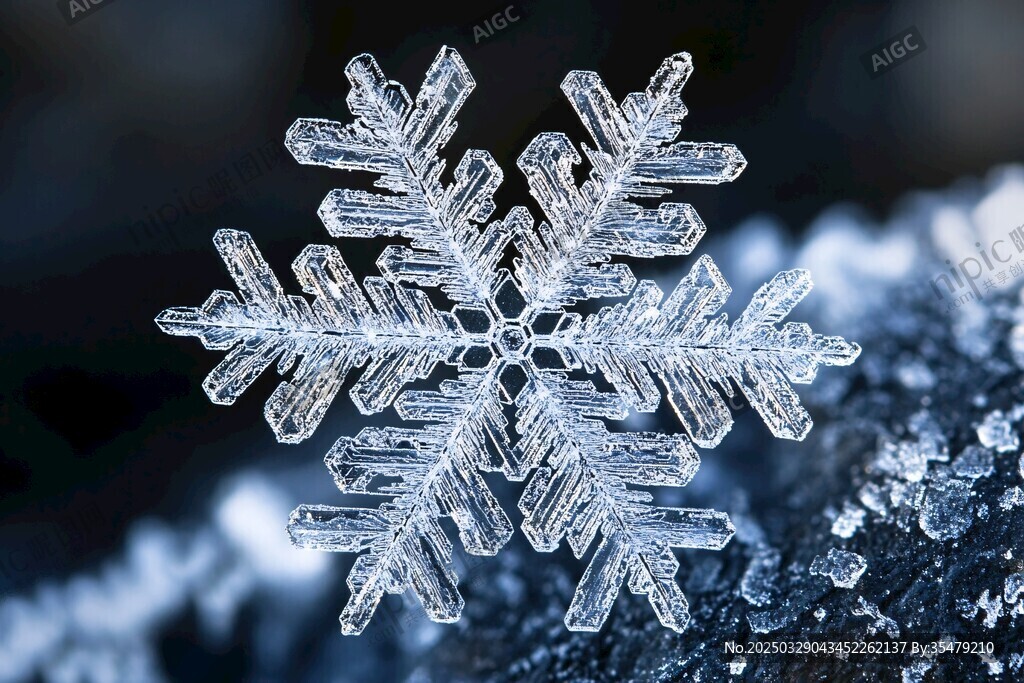 精致雪花特寫