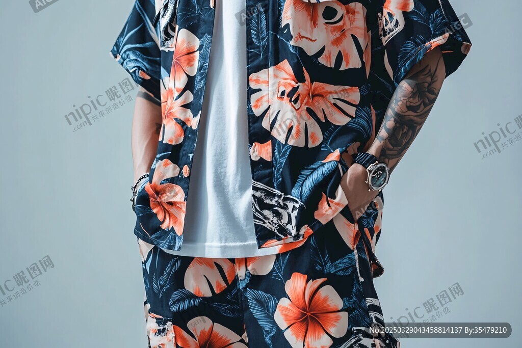 印花服飾穿搭展示