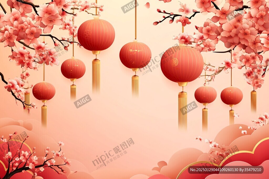 喜慶新春 燈籠與繁花同綻