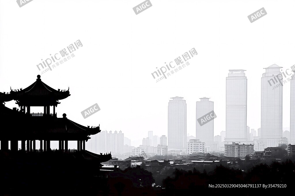 古韻建筑與現(xiàn)代都市相映