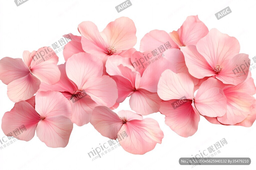 粉色柔美花朵組合