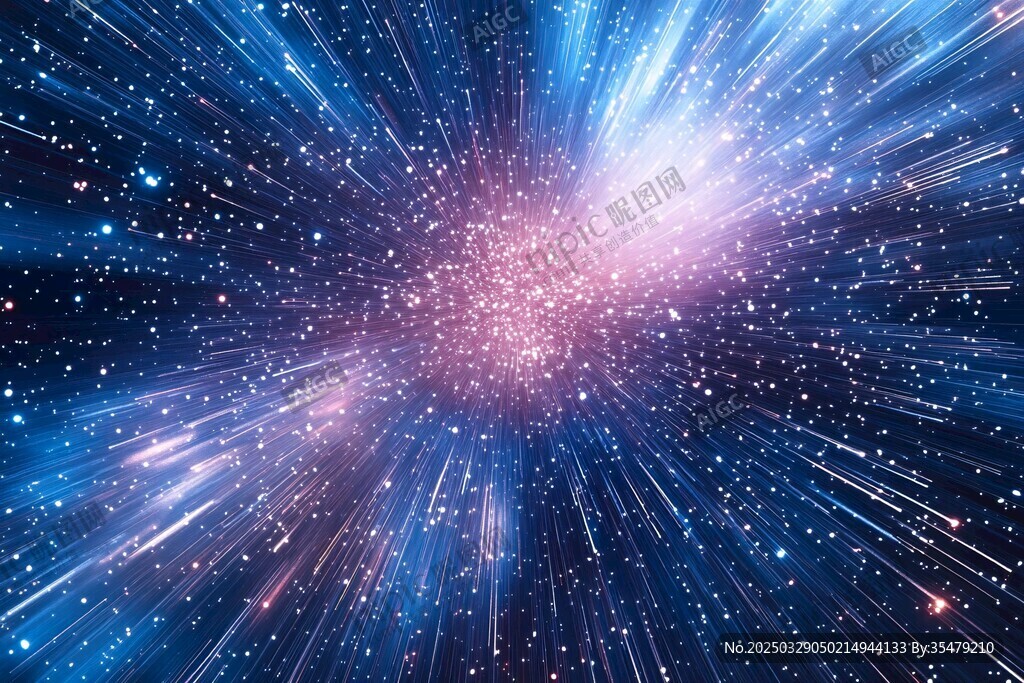 夢幻星空爆發(fā)特效背景圖