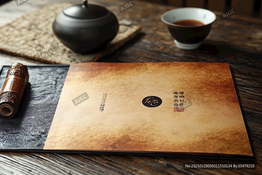 古風(fēng)茶席上的中式雅致畫冊(cè)