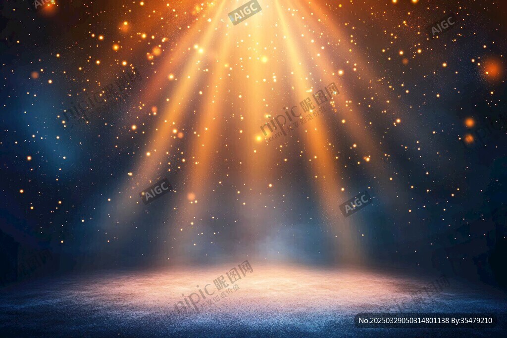 夢幻舞臺聚光燈背景特效