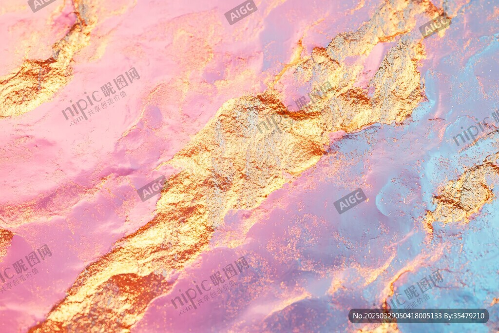 夢(mèng)幻漸變金箔流體紋理
