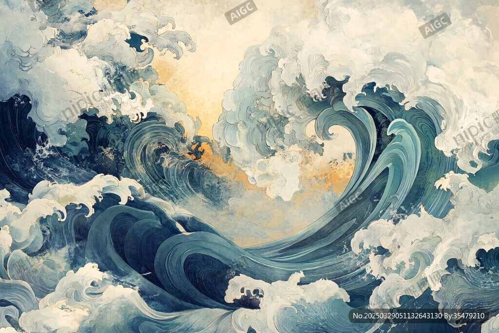 驚濤駭浪的壯麗海洋景觀