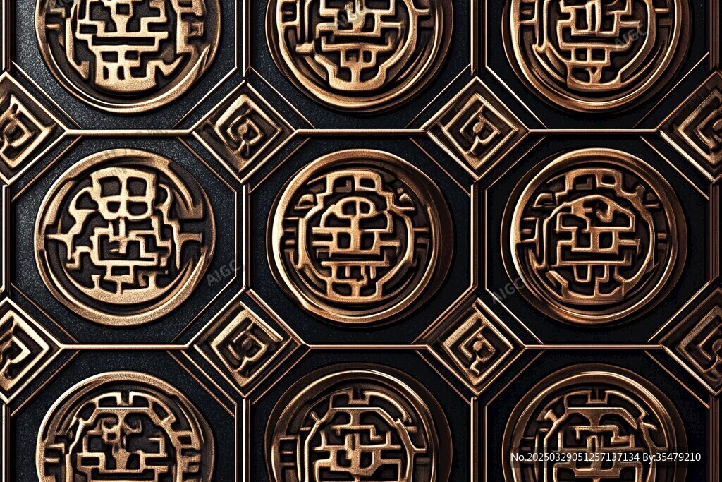 中式古典幾何花紋圖案