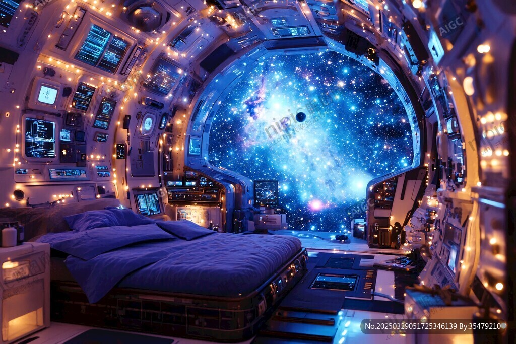 夢幻宇宙主題臥室空間