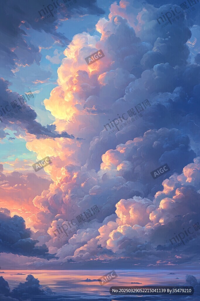 夢幻云海下的絢麗天空