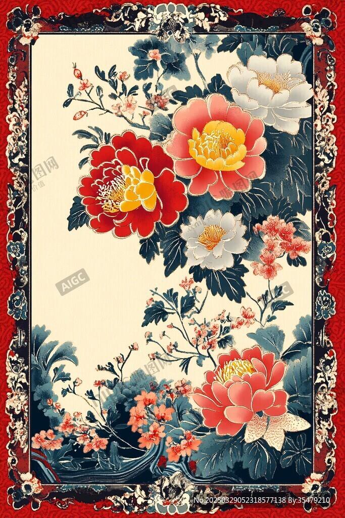 中式繁花圖
