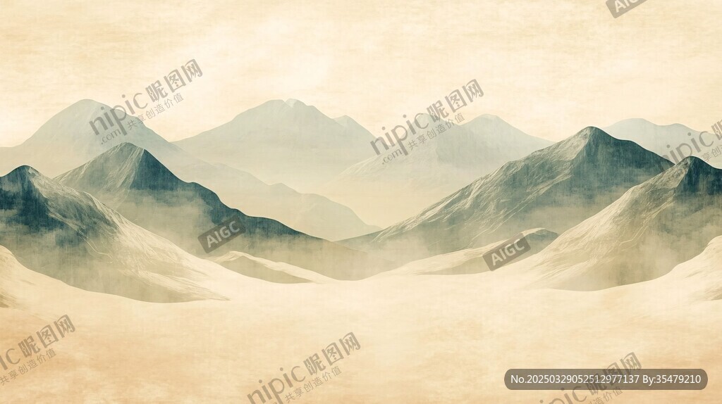 水墨山巒間的縹緲意境