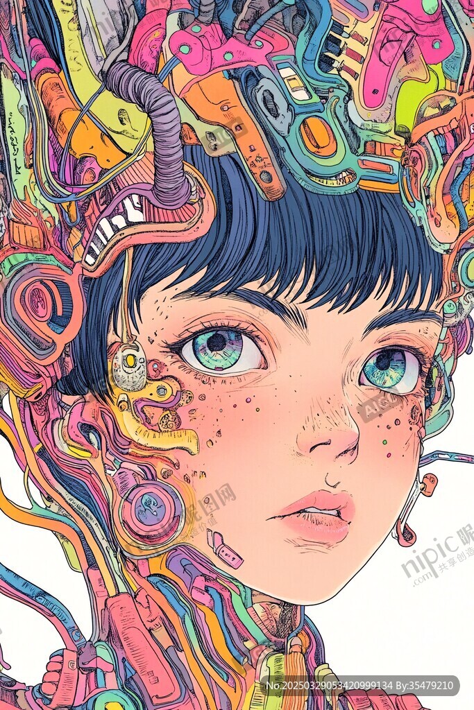 未來機械少女奇幻頭像