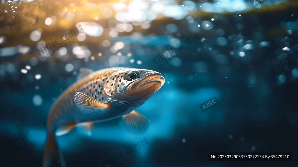 水下暢游的斑斕魚兒