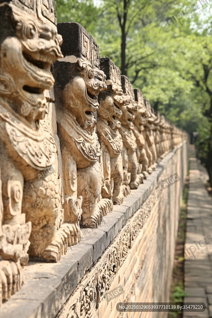 石獸列陣 盡顯古樸威嚴(yán)