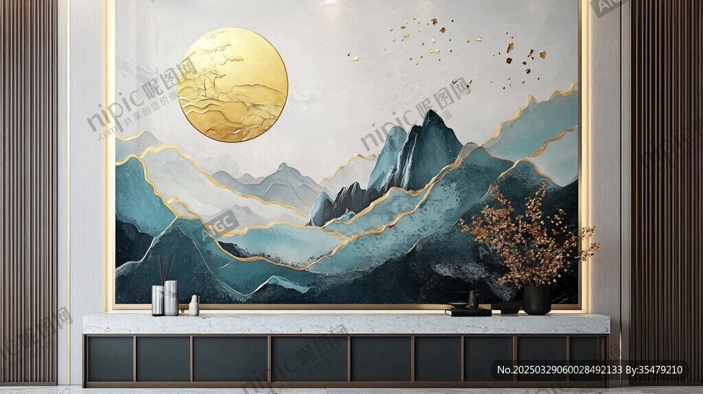 中式山水背景墻 意境深遠(yuǎn)