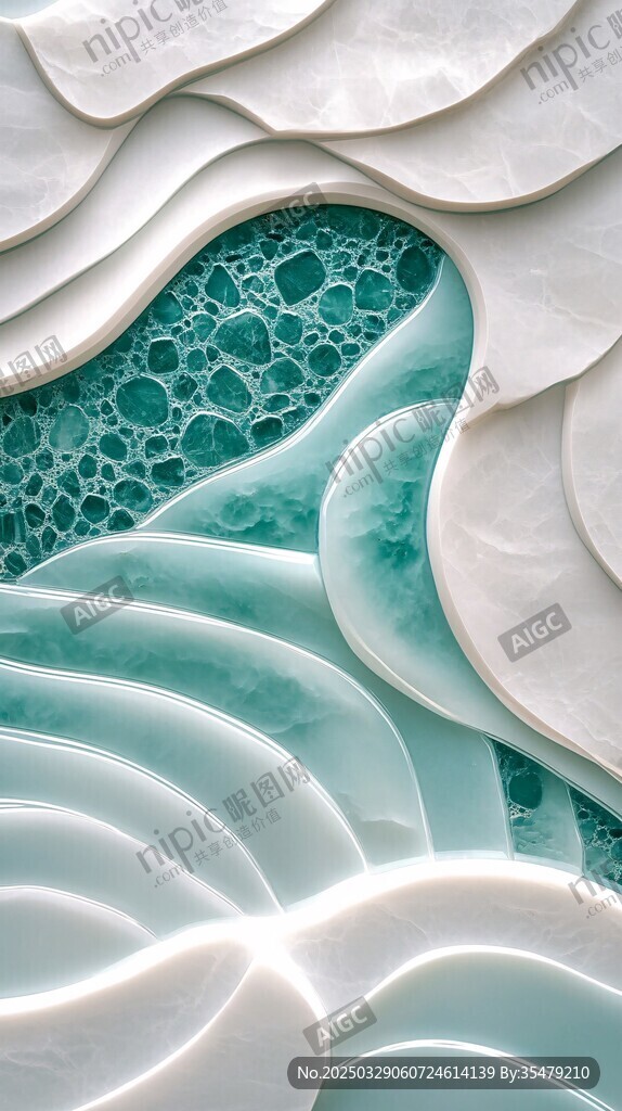 海浪紋理藝術抽象圖案