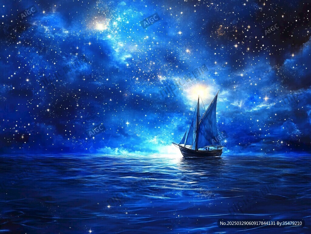星夜海航圖