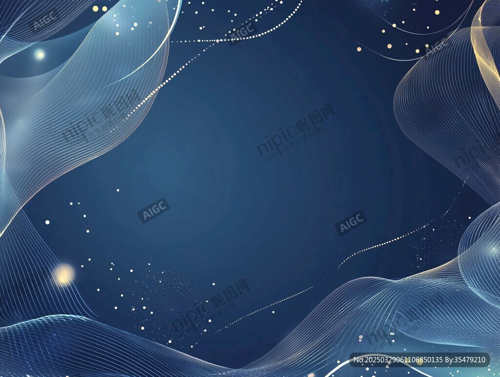 夢幻藍調線條星空背景圖
