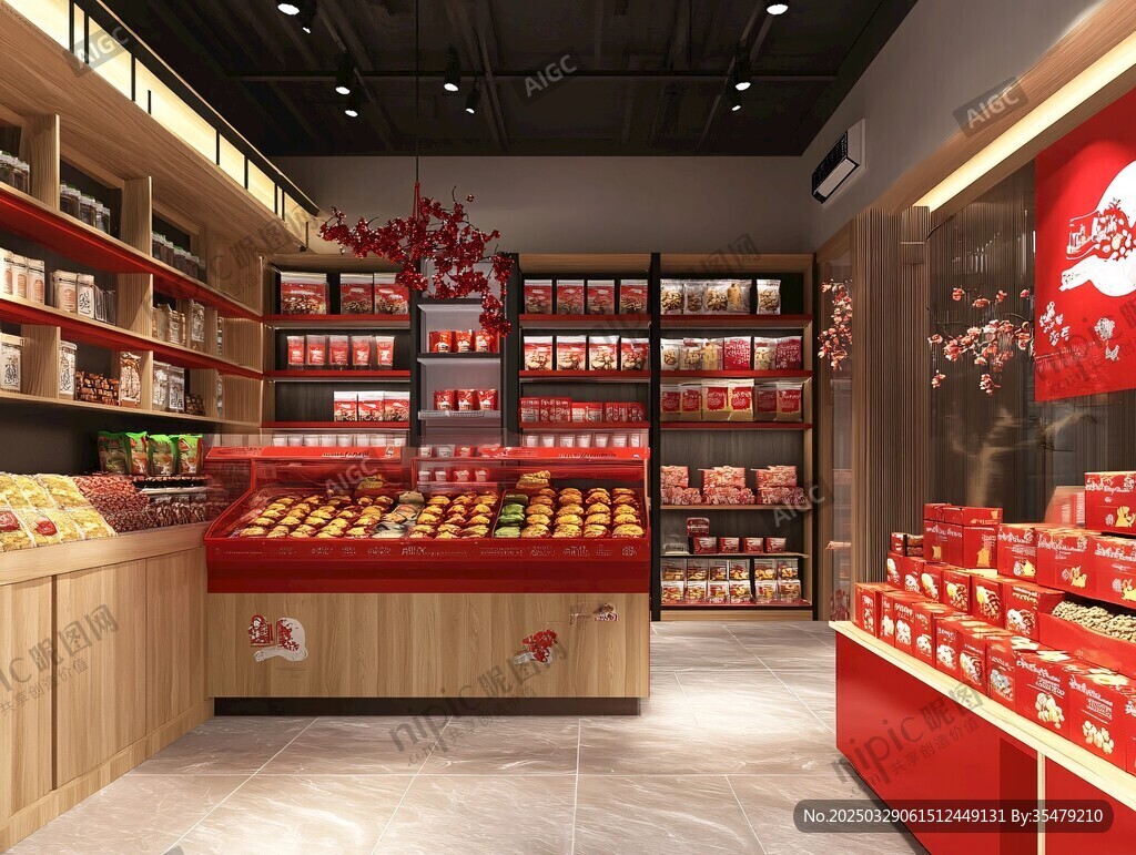 中式零食店內(nèi)部陳列展示