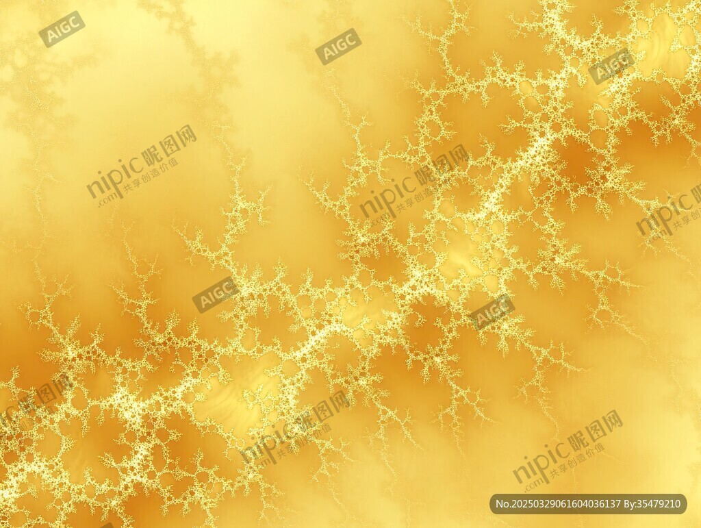 金色夢幻分形紋理背景