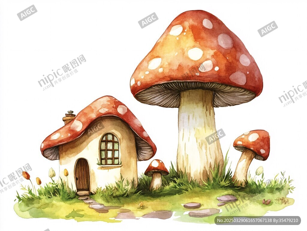 蘑菇小屋 夢幻童話風(fēng)場景