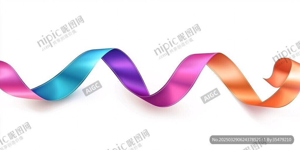 彩色飄帶舞動 絢麗多姿