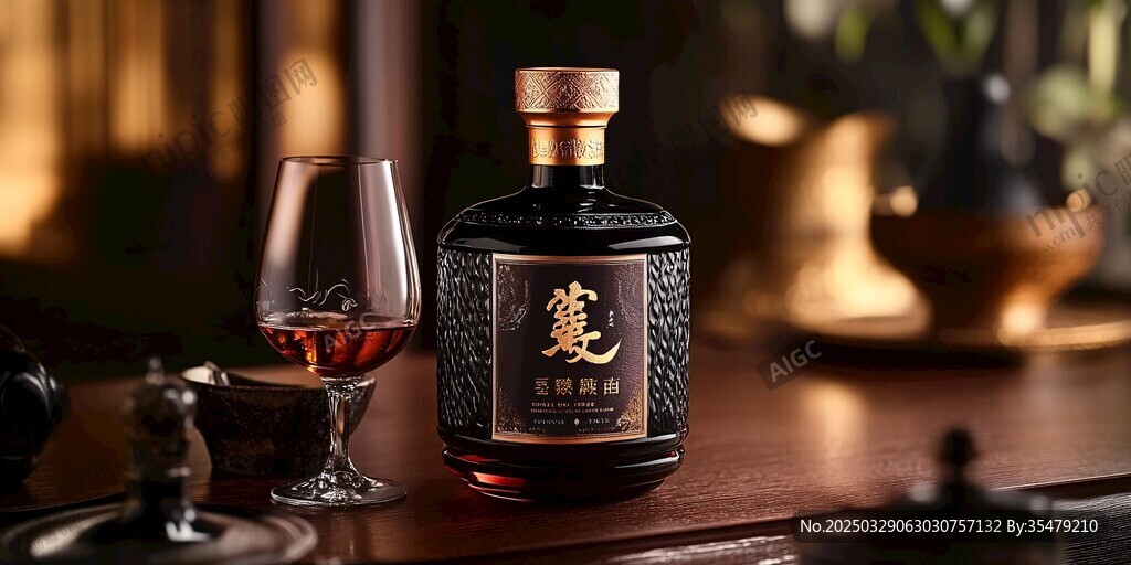 中式典雅場(chǎng)景中的精致美酒