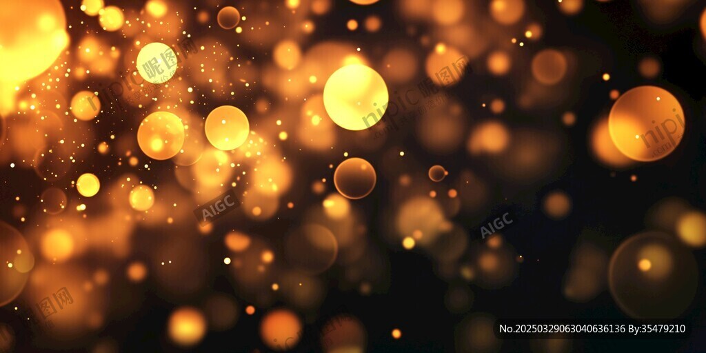 金色光斑夢幻背景圖
