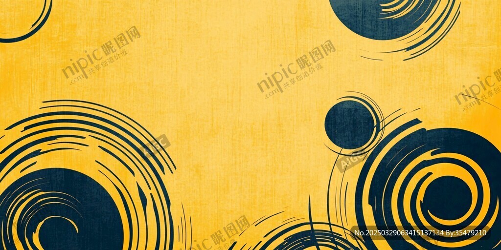 黃色背景上的創(chuàng)意圓圈圖案