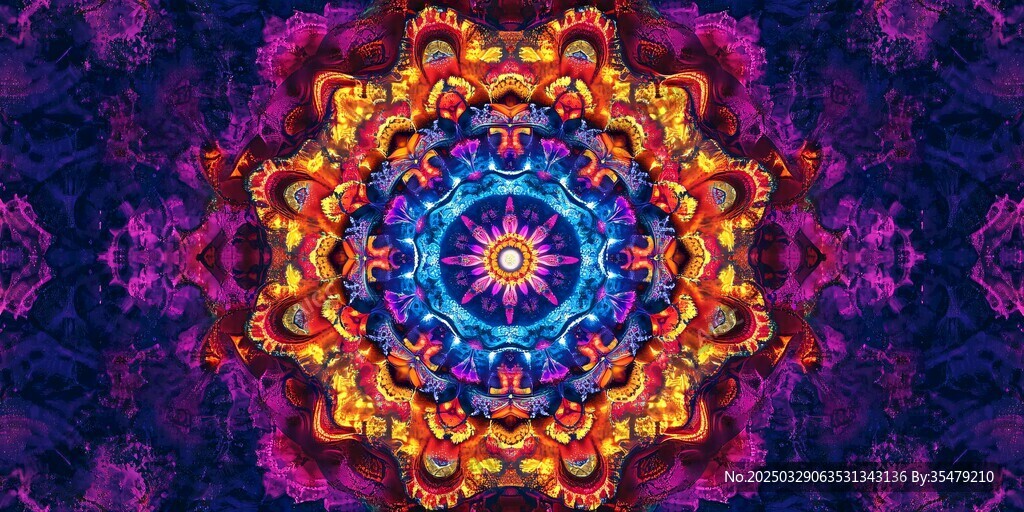 梦幻绚丽的曼陀罗图案 梦幻绚丽的曼陀罗图案