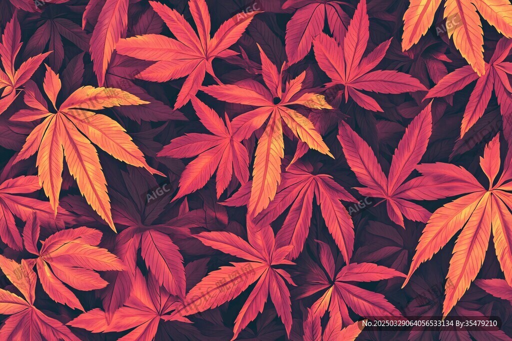 秋日絢爛楓葉無(wú)縫圖案