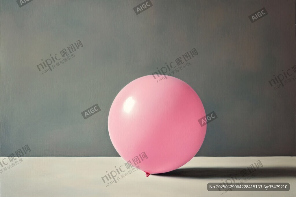 粉色氣球靜物特寫