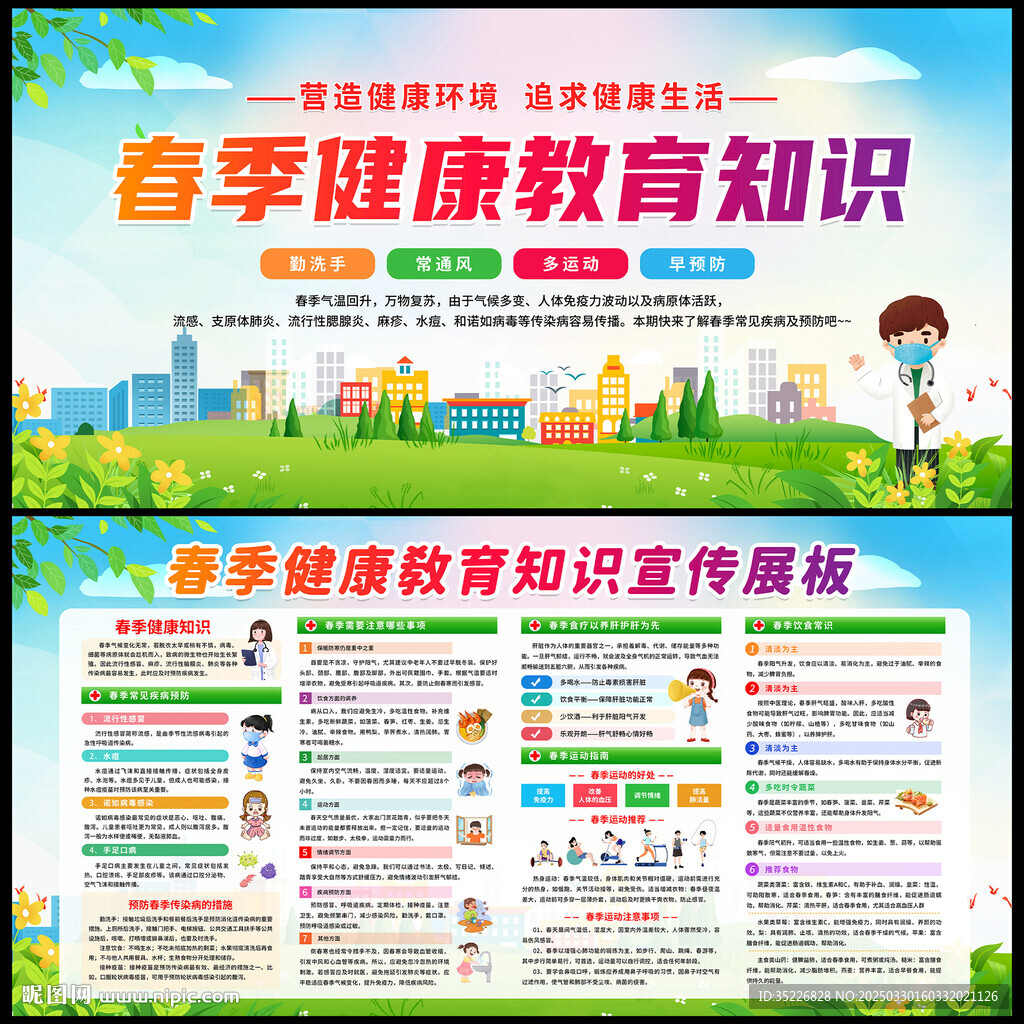 春季健康知識宣傳欄