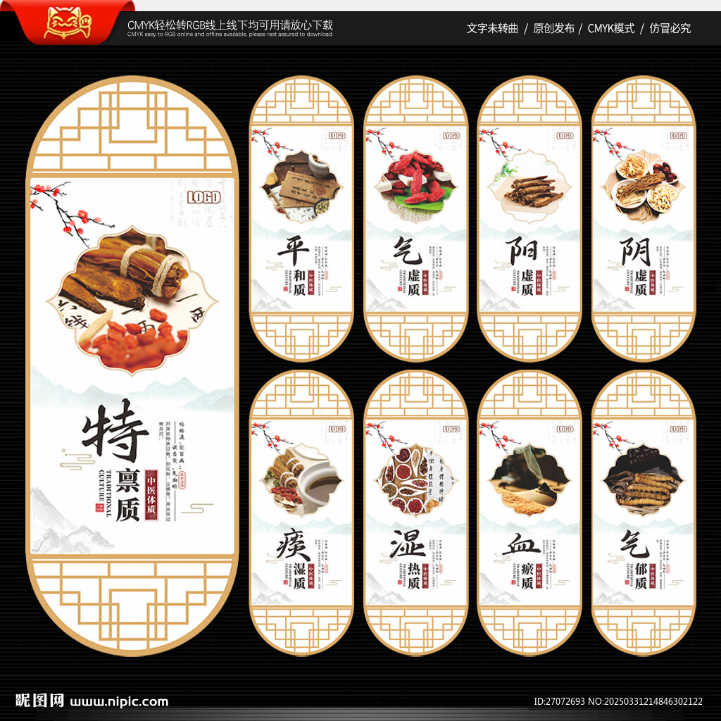 中醫九大體質文化墻