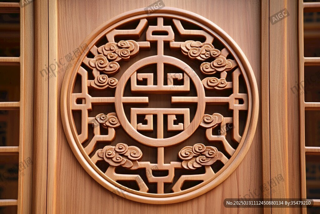 中式木雕窗飾 古韻十足