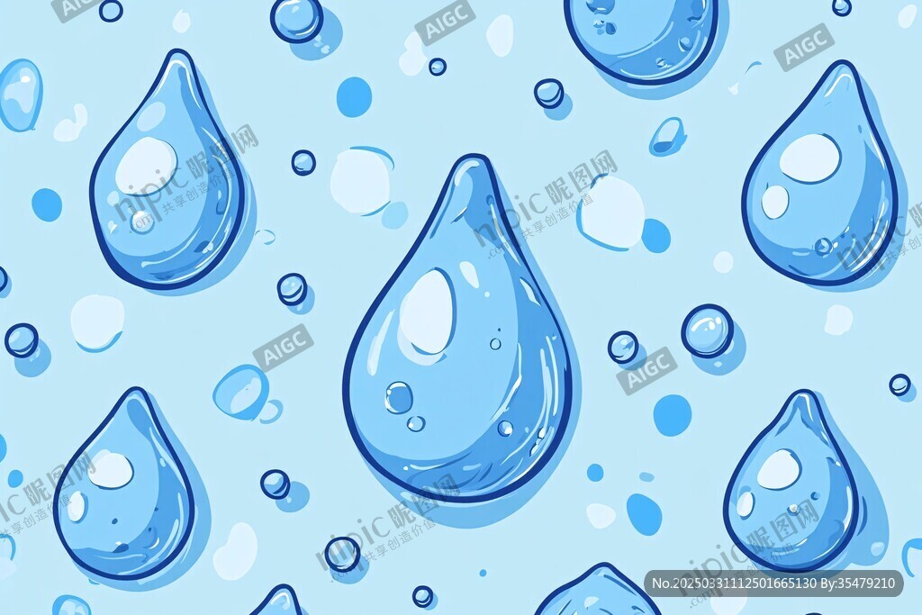 藍色水滴圖案背景設計
