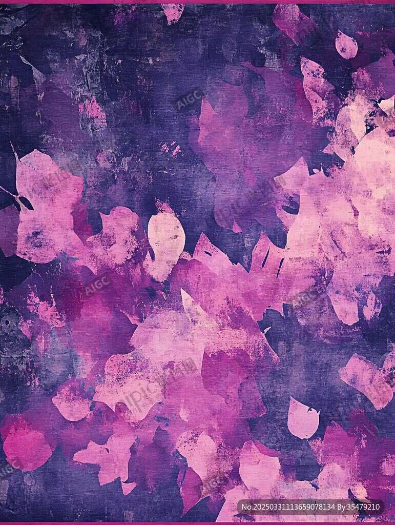 夢幻粉紫抽象花卉背景圖